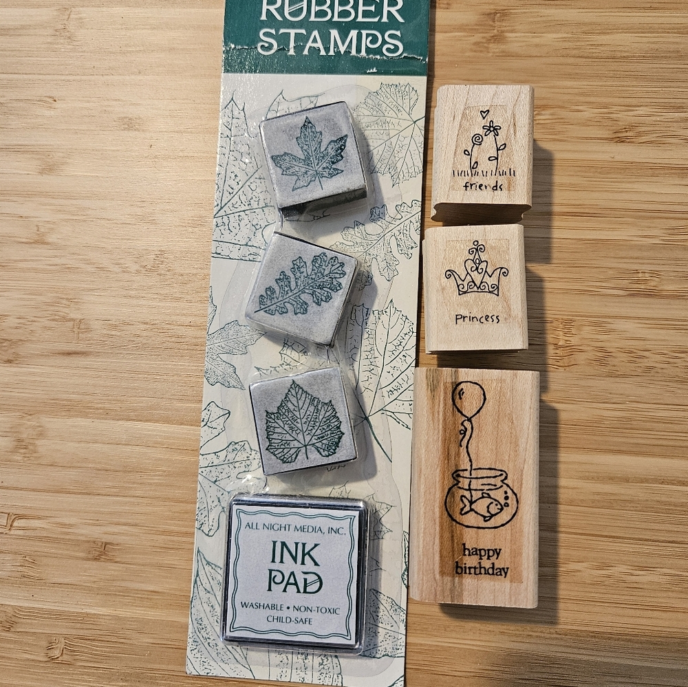 Lot of Six Rubber Stamps